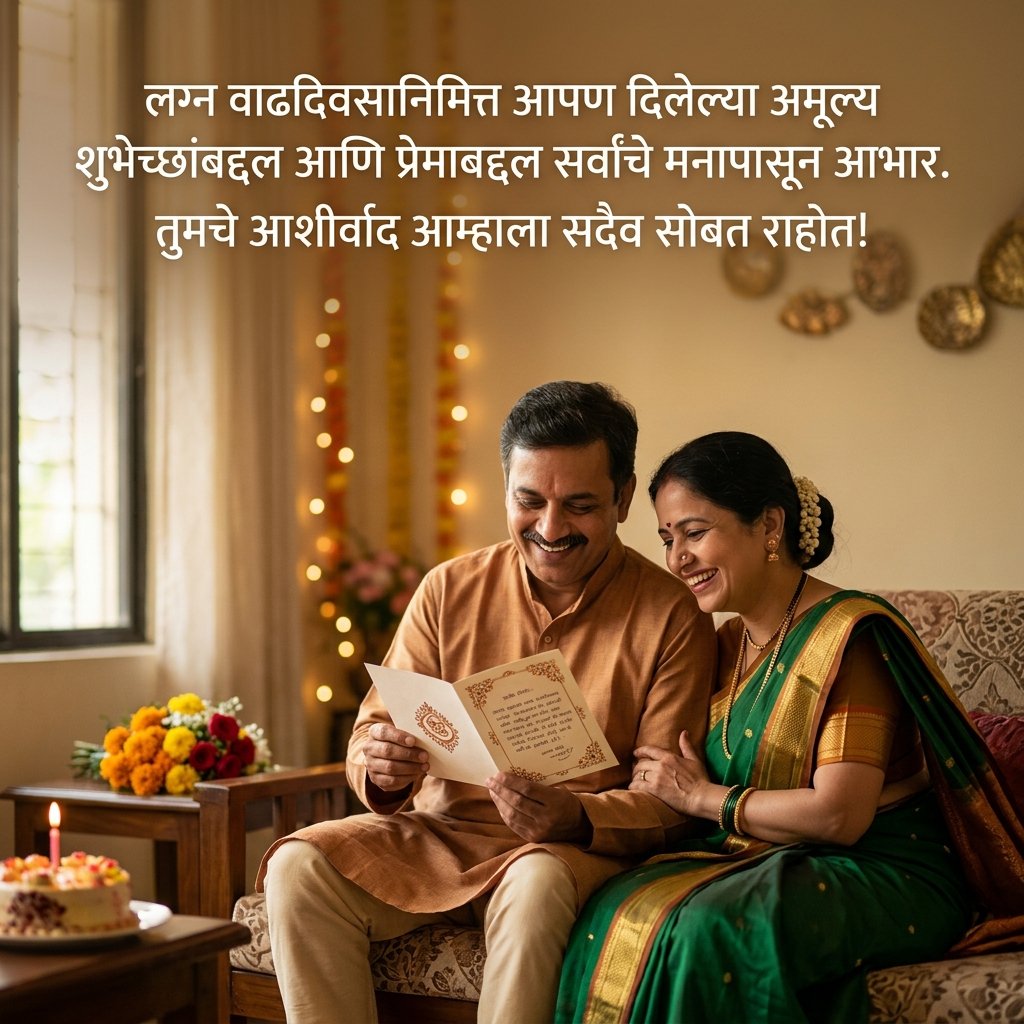 Anniversary Wishes Thanks Message in Marathi