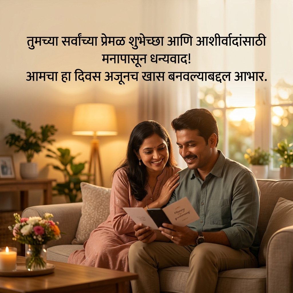 Anniversary Wishes Thanks Message in Marathi