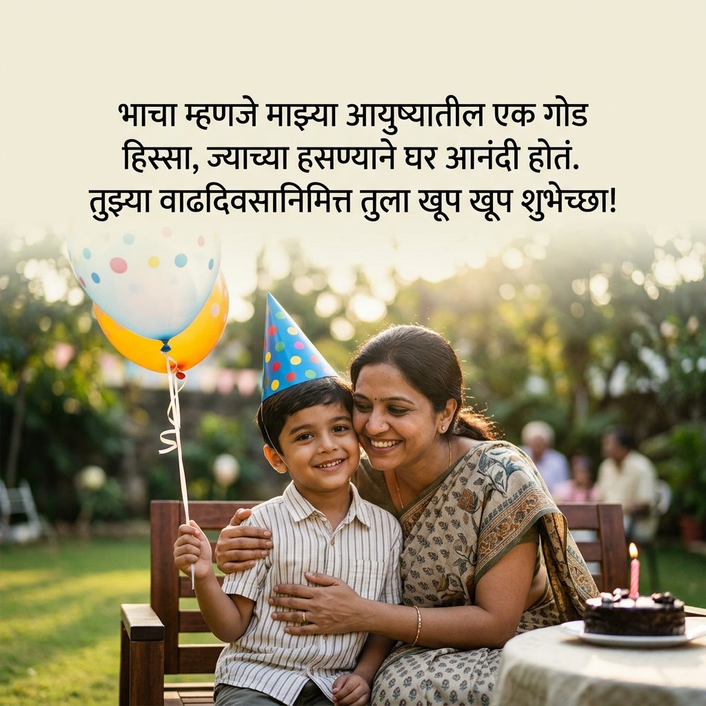 Birthday Wishes for Bhacha in Marathi