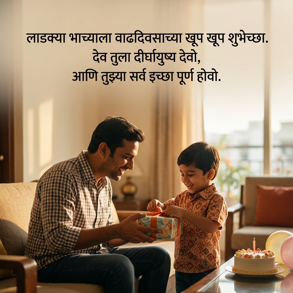 Birthday Wishes for Bhacha in Marathi