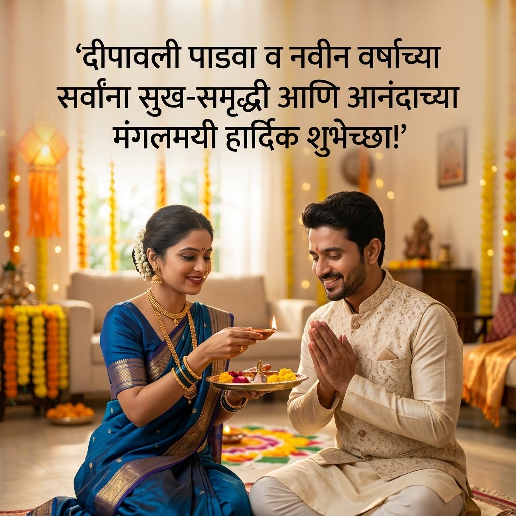 Diwali Padwa Wishes Marathi