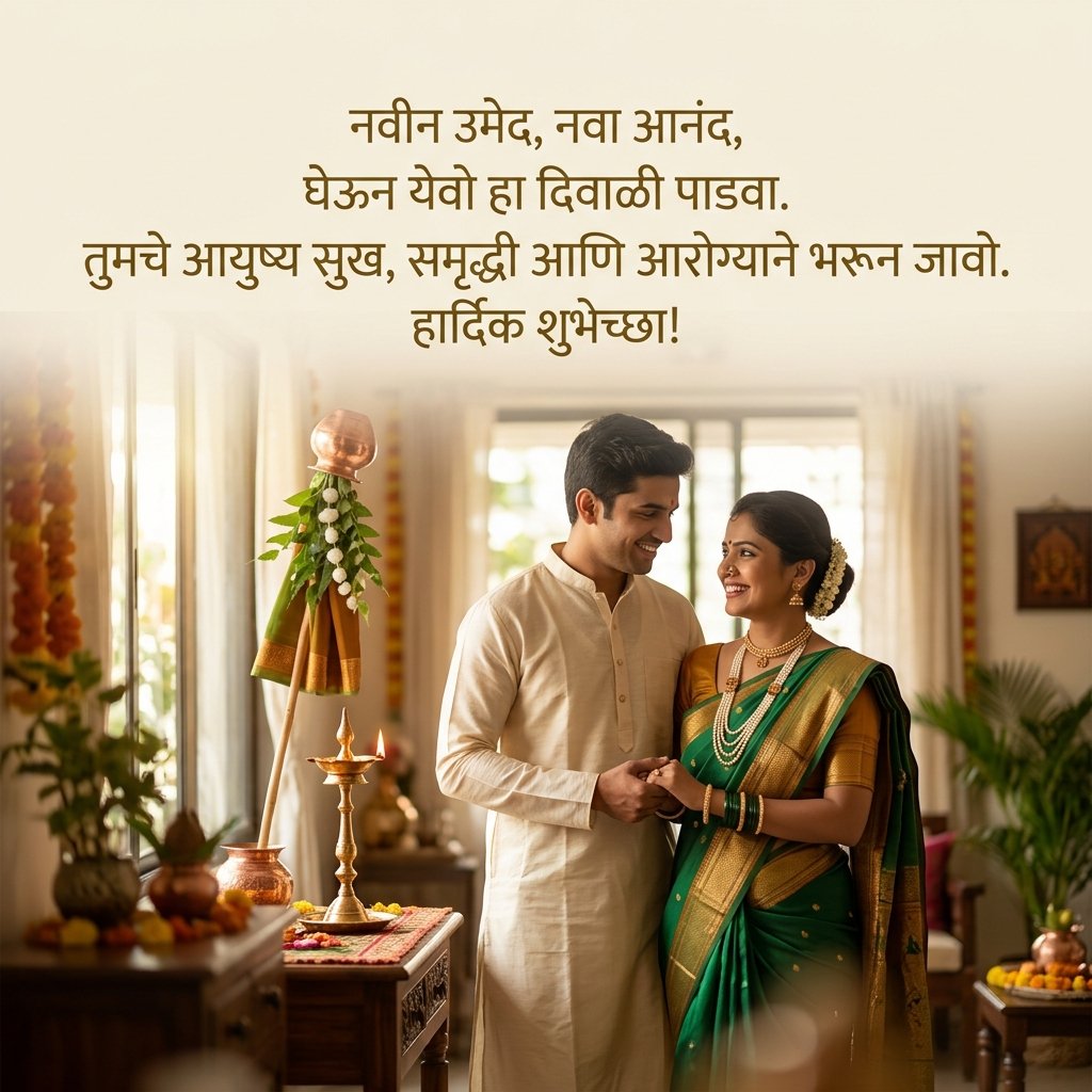 Diwali Padwa Wishes Marathi