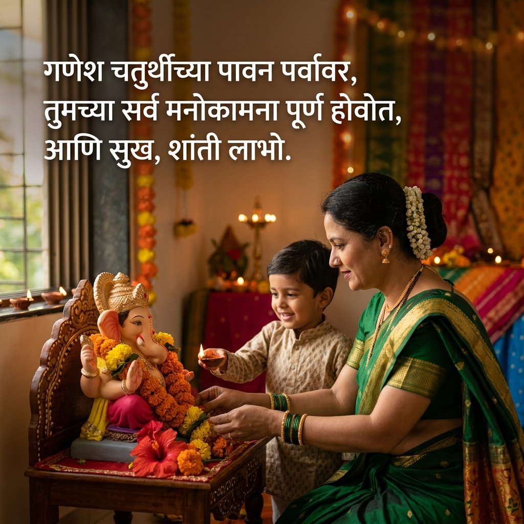 Ganesh Chaturthi Wishes in Marathi