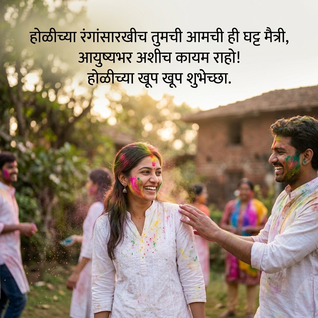Holi Wishes in Marathi