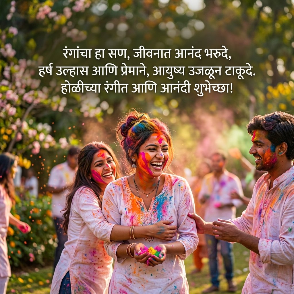 Holi Wishes in Marathi